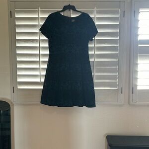 Greenish Blue & Black Dress